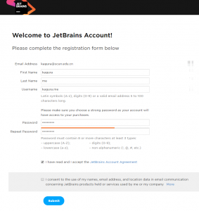 jetbrains student account signup
